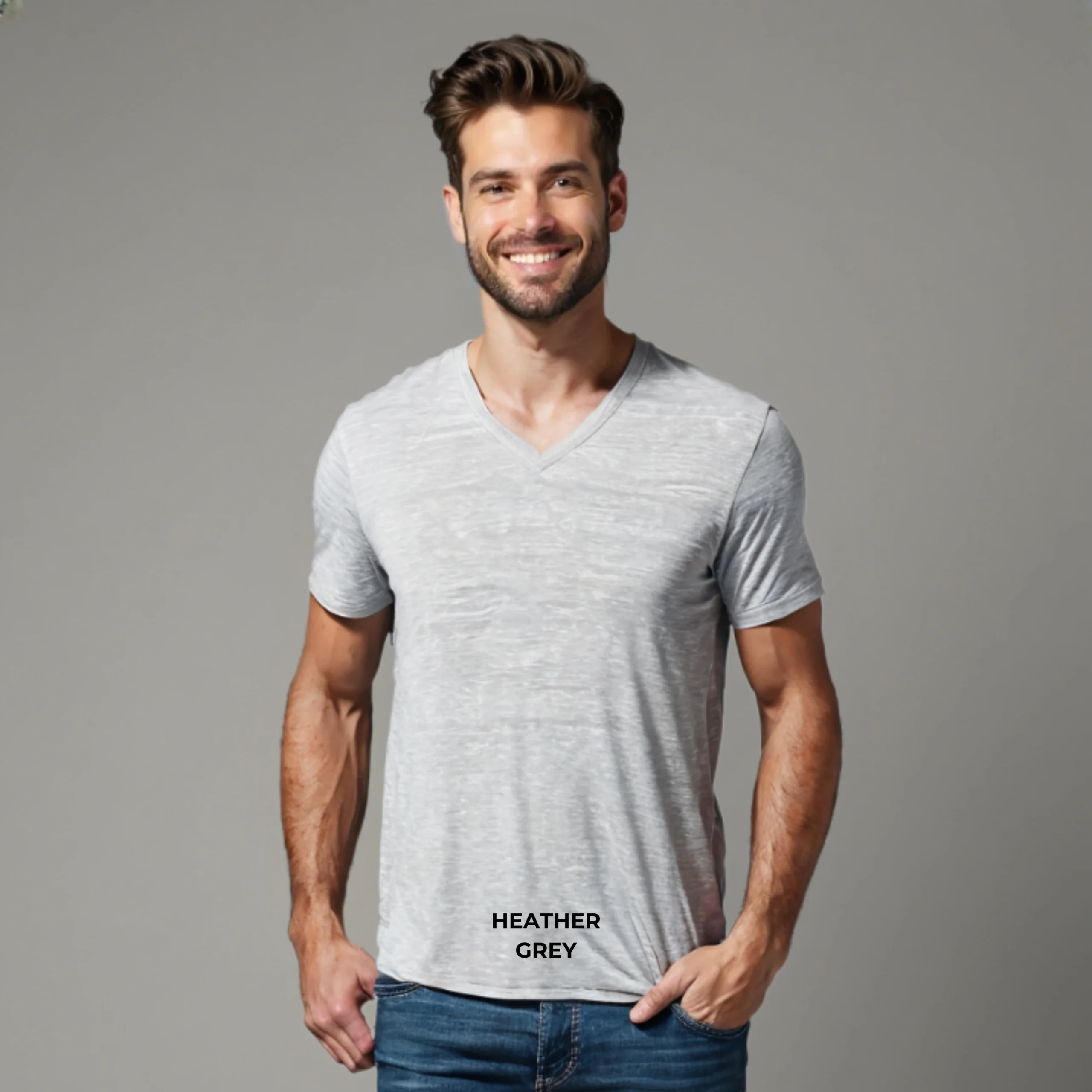 Triblend Male V-Neck - Image 3