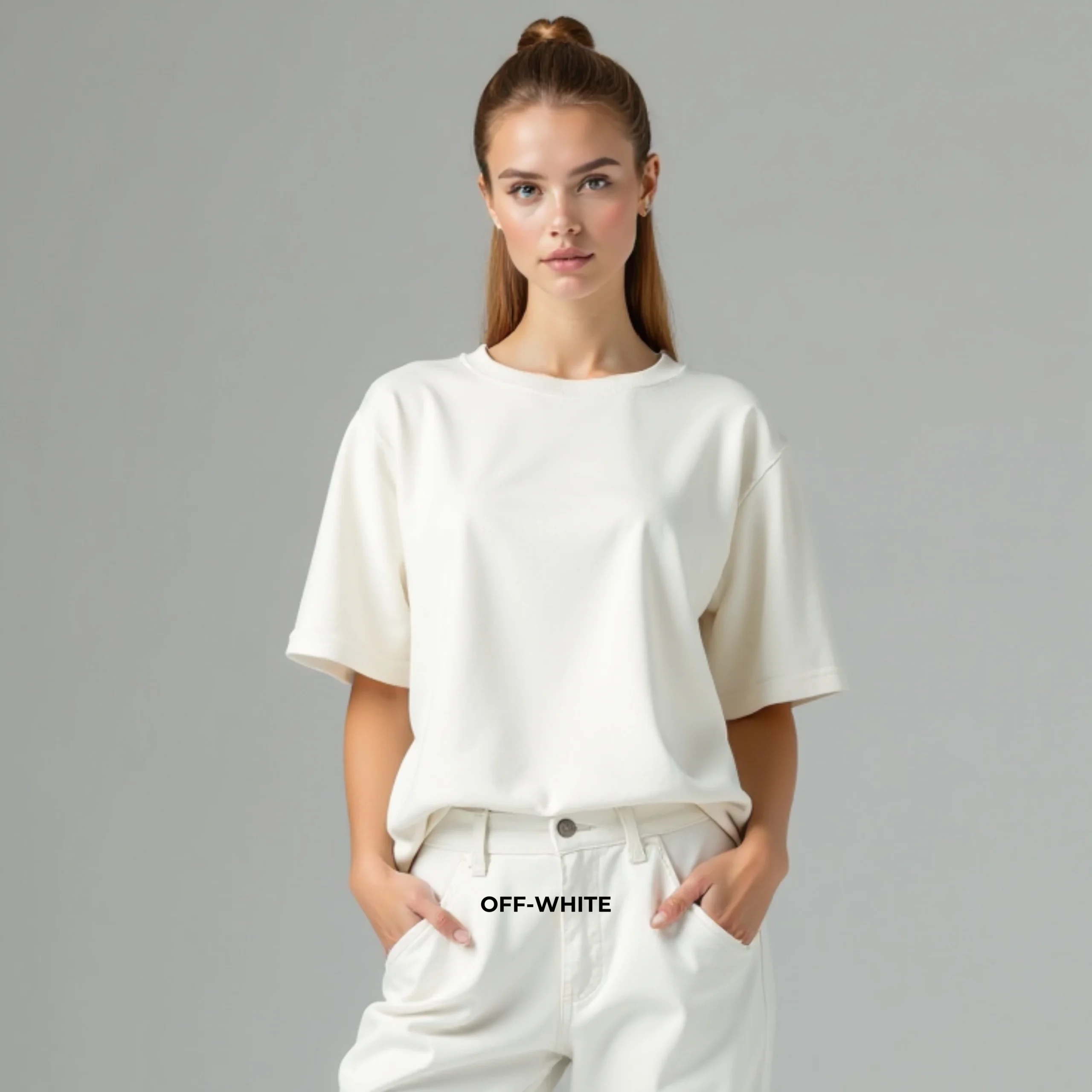 Oversized French Terry T-shirt Female - Image 3