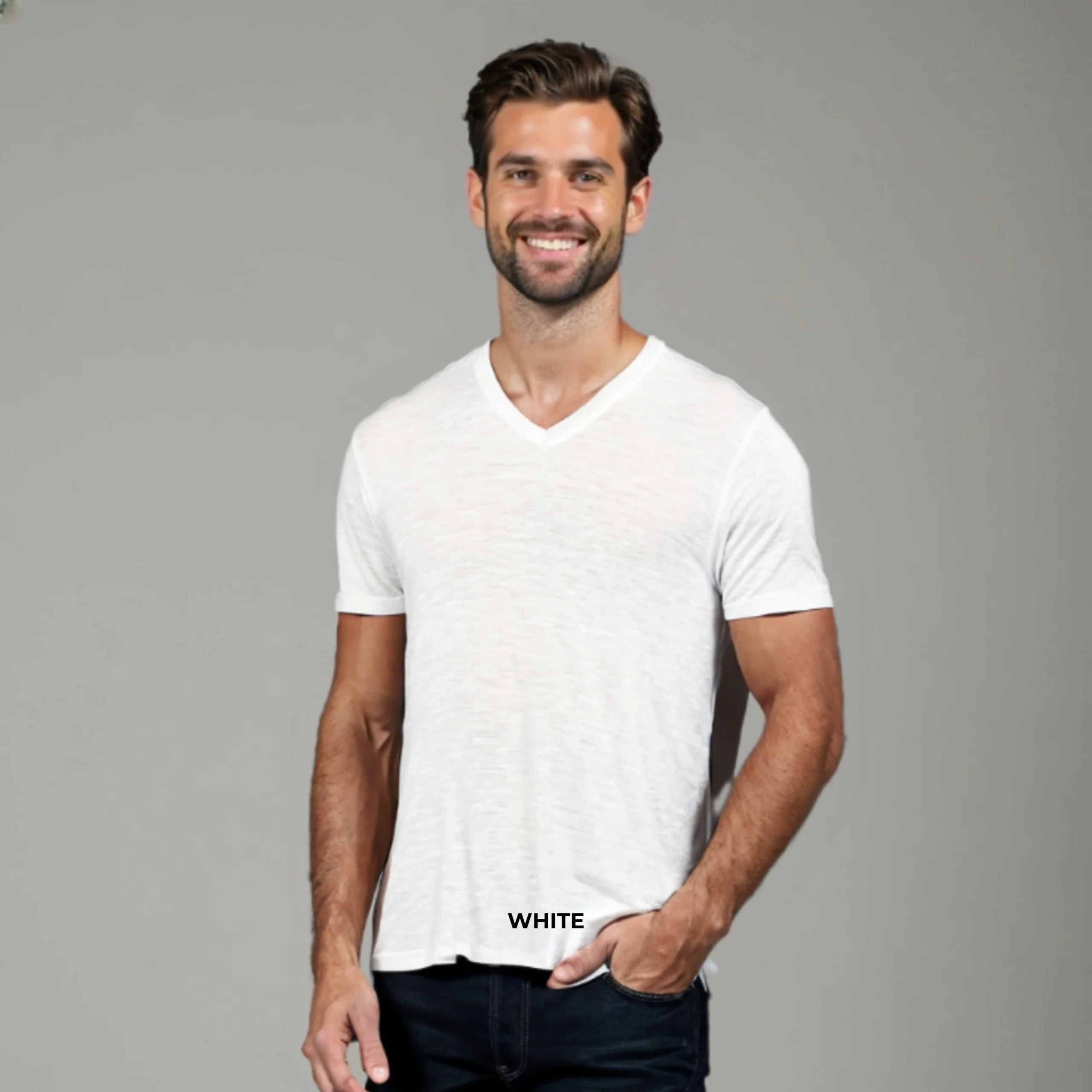 Triblend Male V-Neck - Image 5