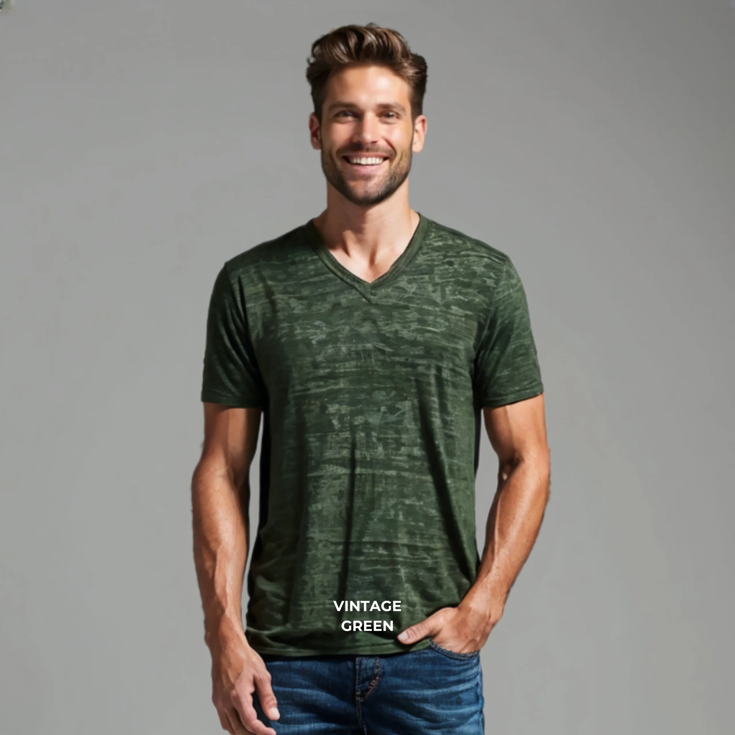 Triblend Male V-Neck - Image 6