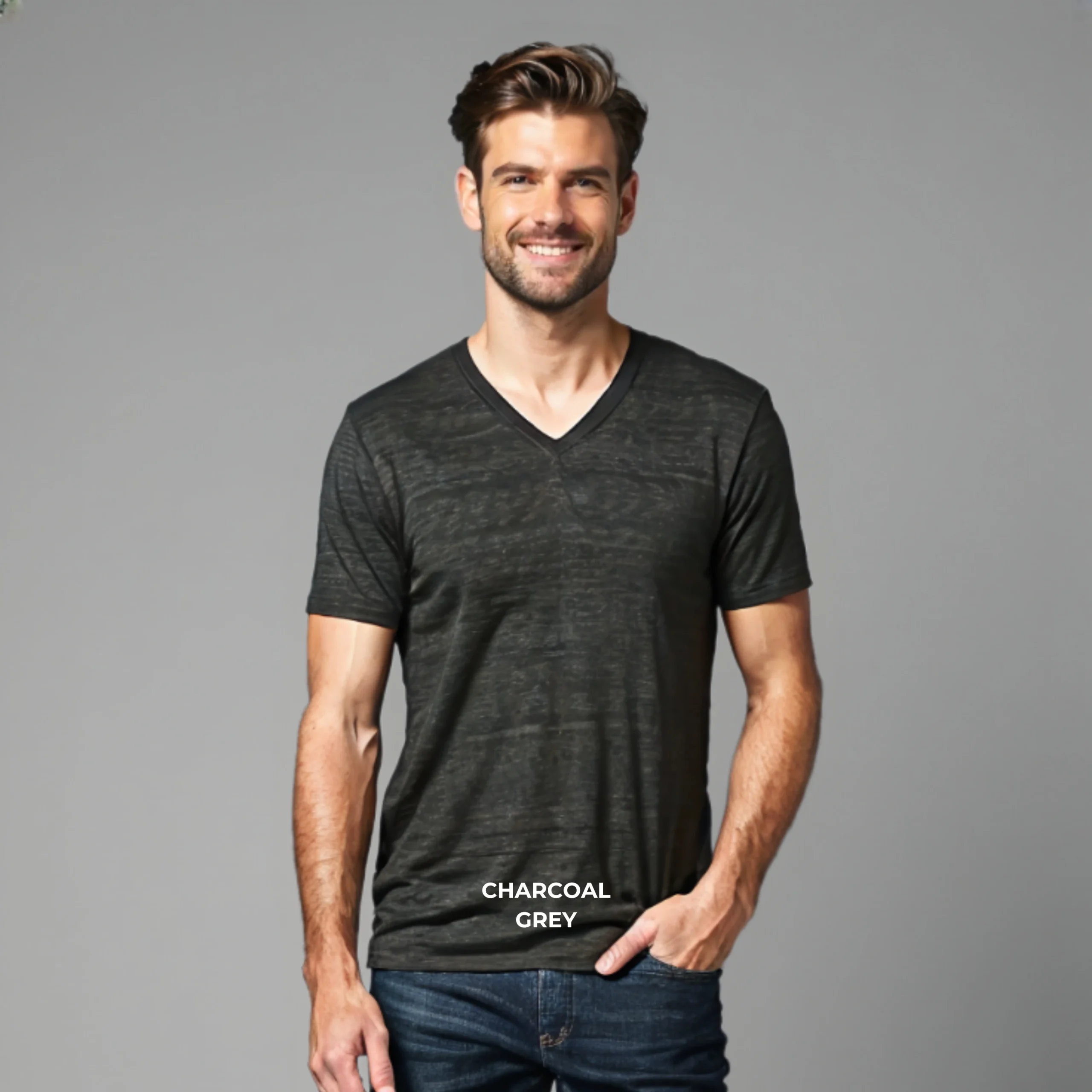 Triblend Male V-Neck - Image 7
