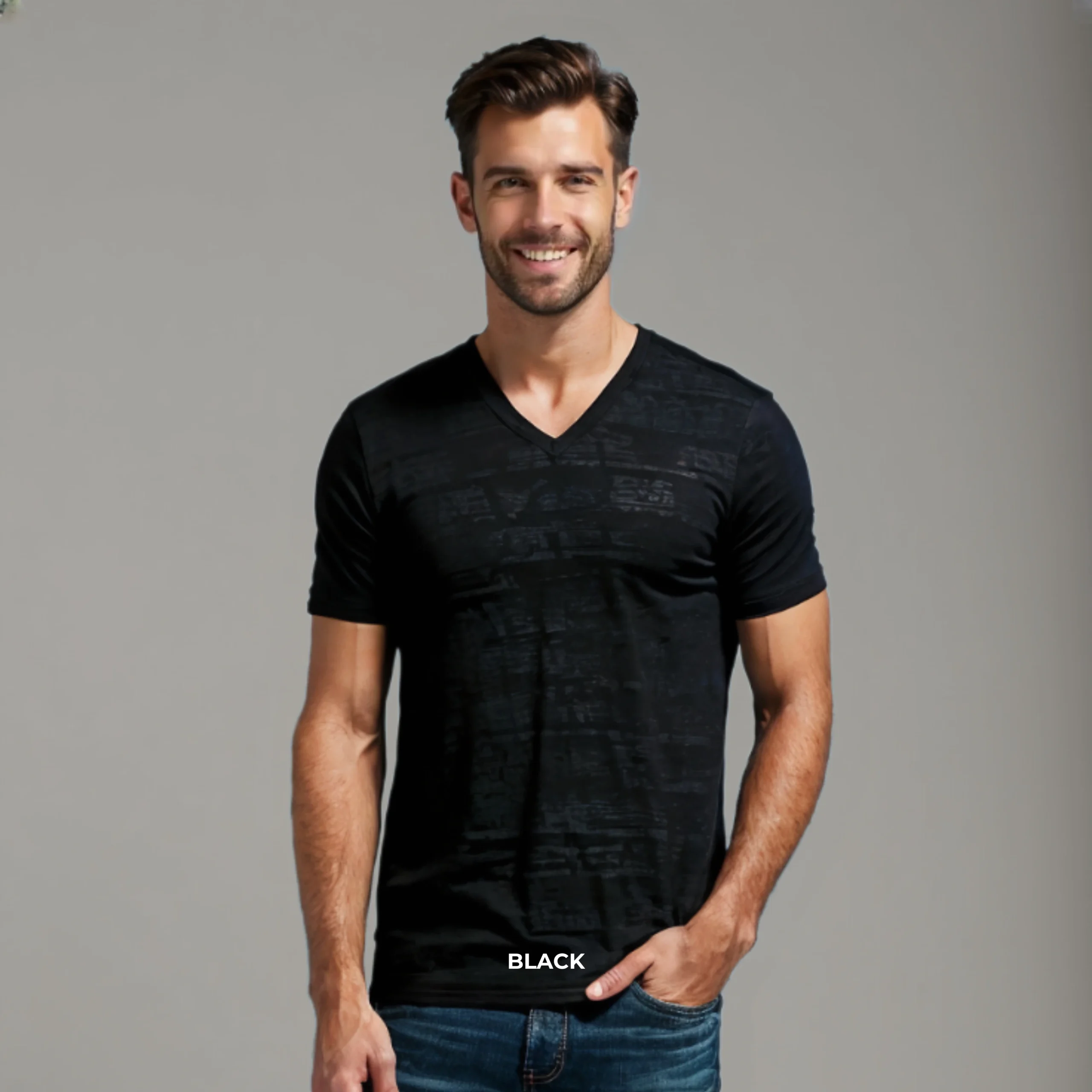 Triblend Male V-Neck - Image 8
